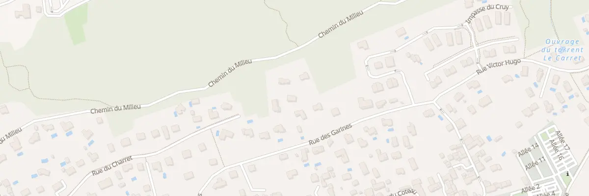 Plan du 309 Rue des Garines à Miribel