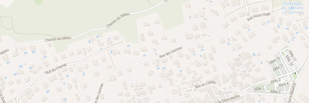 Plan du 9030 Rue des Garines à Miribel