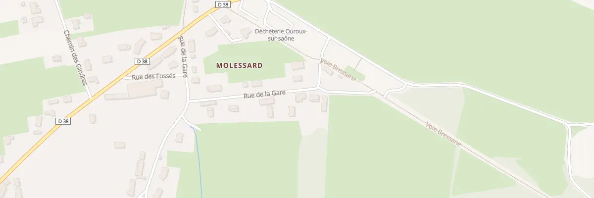 Plan du 24 Rue de la Gare à Ouroux-sur-Saône