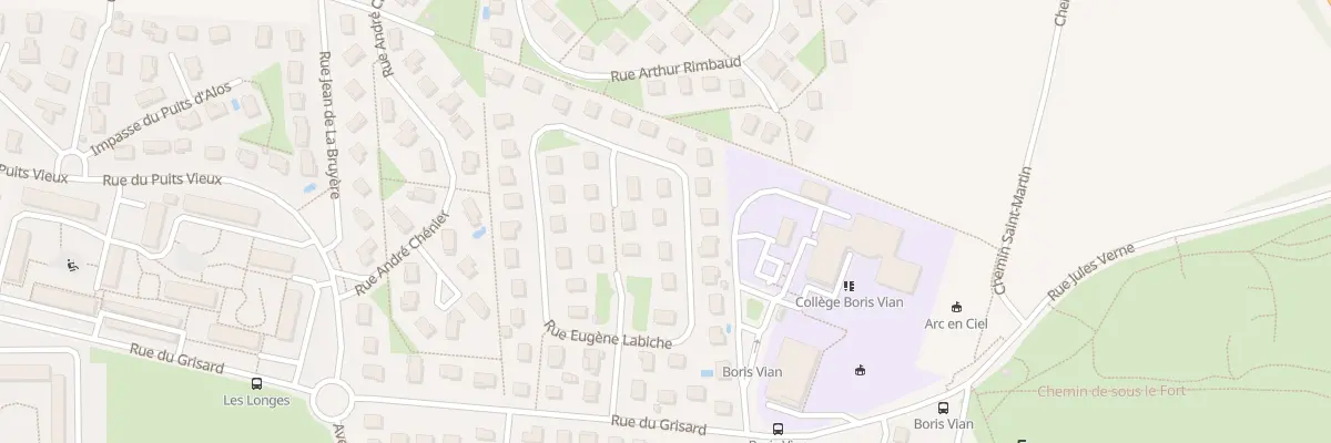 Plan du 15 Rue Eugène Labiche à Saint-Priest