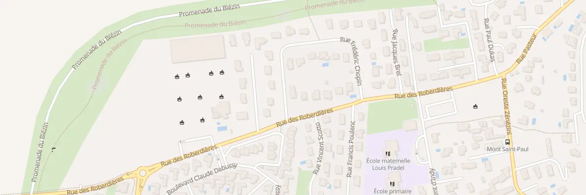 Plan du 2 Rue Frédéric Chopin à Chassieu