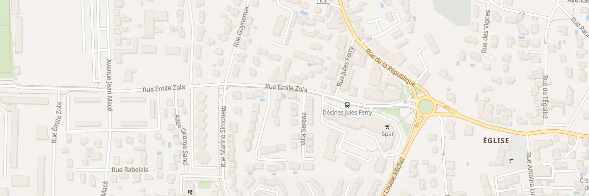 Plan du 160 Rue Emile Zola à Décines-Charpieu