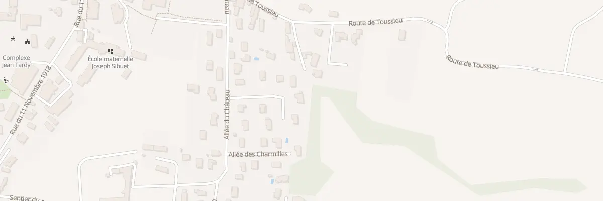 Plan du 1 All des Cèdres à Mions