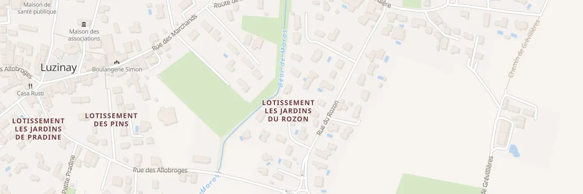 Plan du 74 Lot Rozon à Luzinay