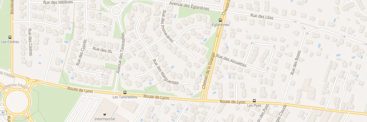 Plan du 20 Rue des Primevères à Chassieu
