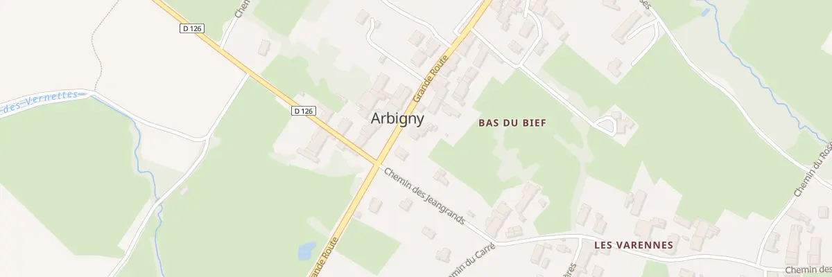 Plan du 1901 Rte Grande Route à Arbigny