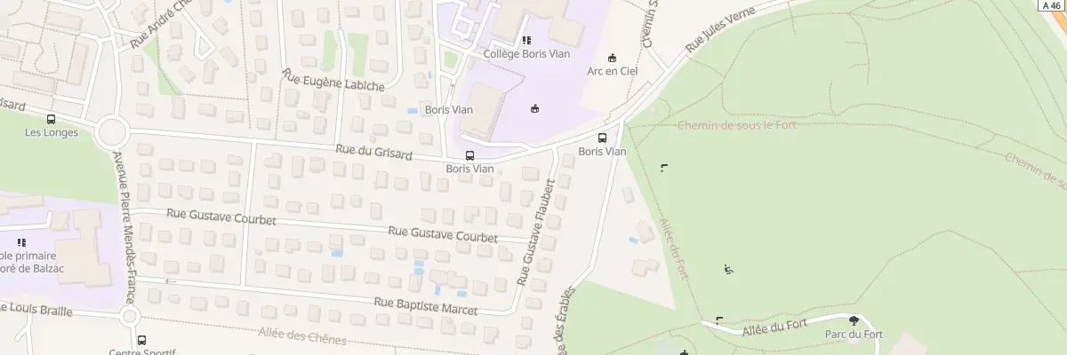 Plan du 96 Rue du Grisard à Saint-Priest