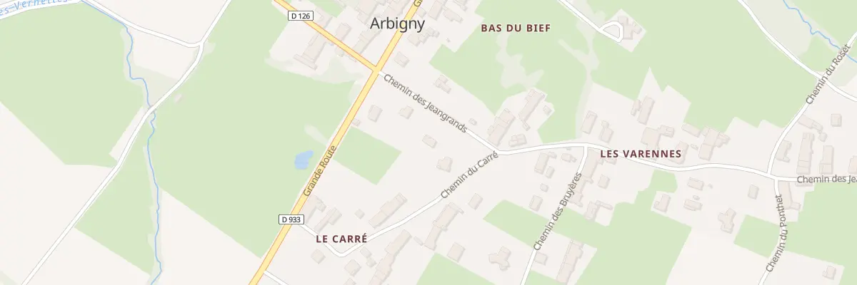 Plan du 100 Che des Jeangrands à Arbigny