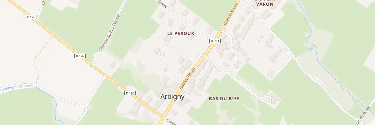 Plan du 1786 Rte Grande Route à Arbigny