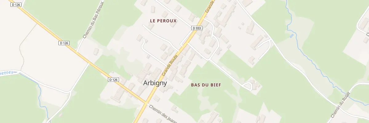 Plan du 1805 Rte Grande Route à Arbigny