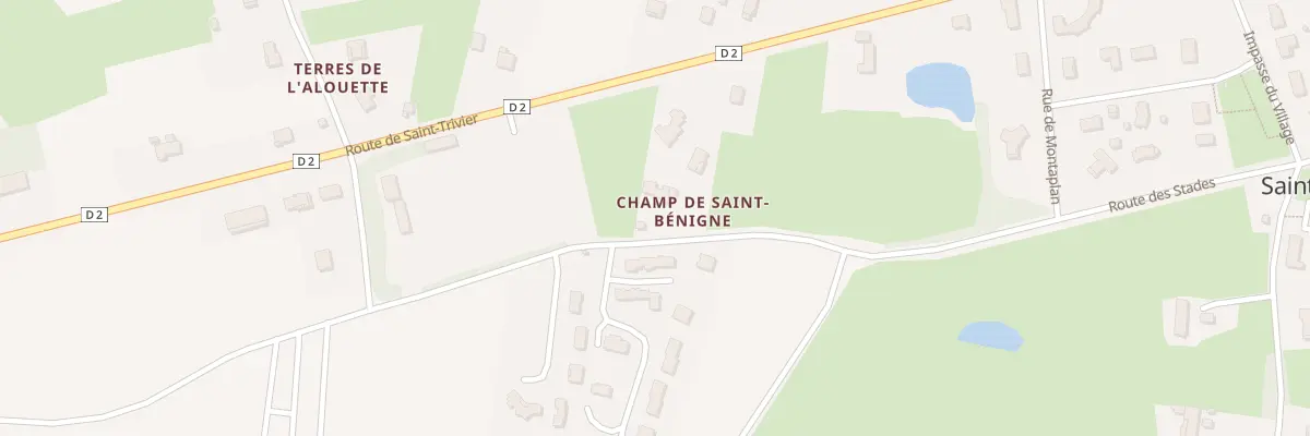 Plan du 304 Vc Les Champs de St Benigne à Saint-Bénigne