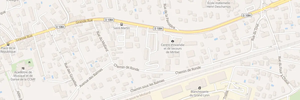 Plan du 1856 Grande Rue à Miribel