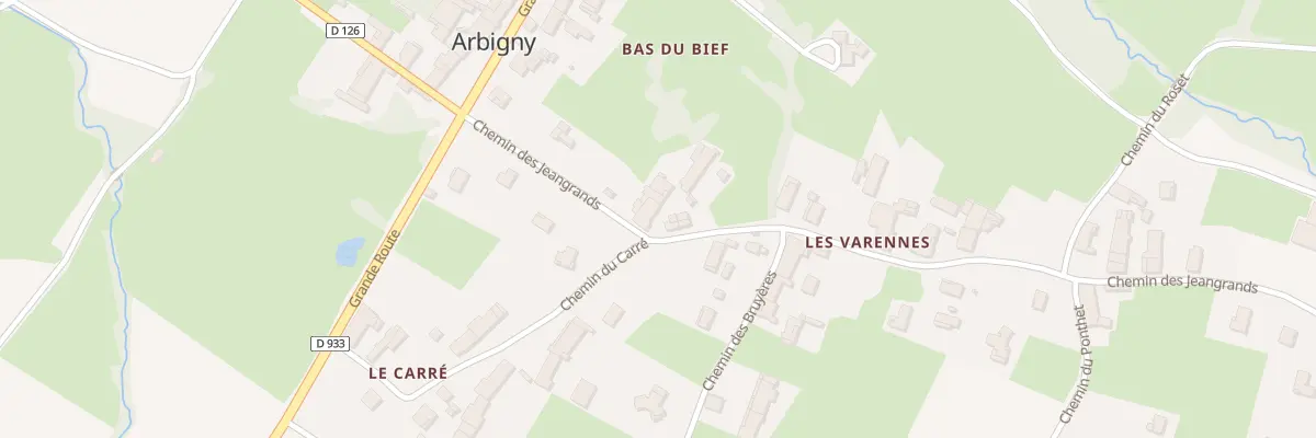Plan du 167 Che des Jeangrands à Arbigny