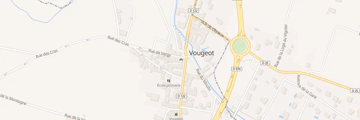 Plan du 1 Rue de Vergy à Vougeot