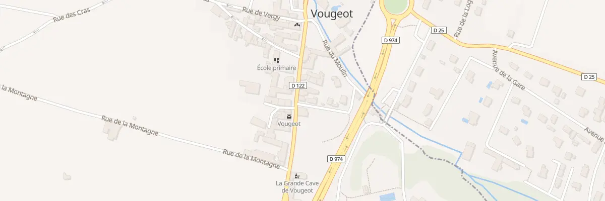Plan du 1 Che de Flagey à Vougeot