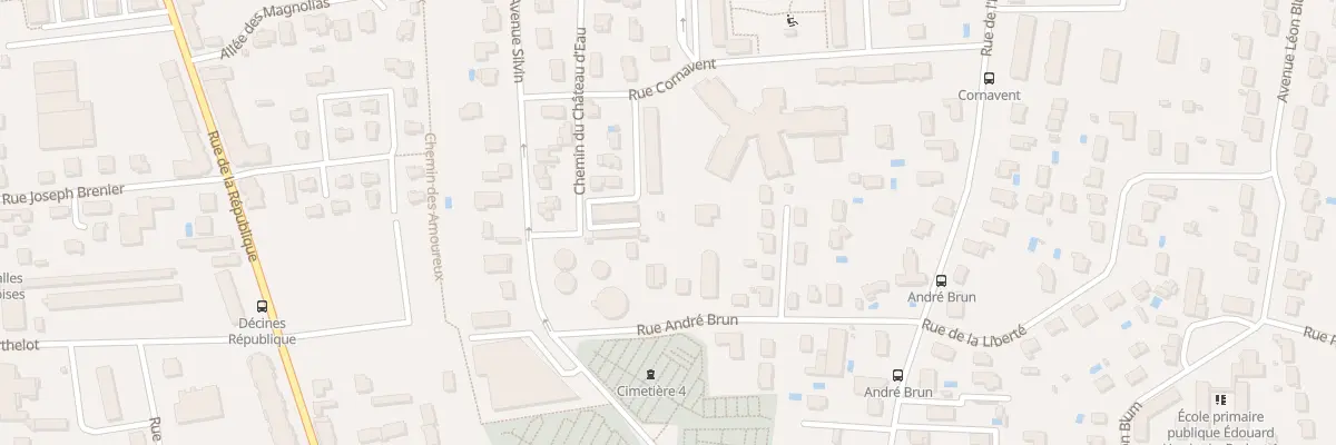 Plan du 16 Rue André Brun à Décines-Charpieu