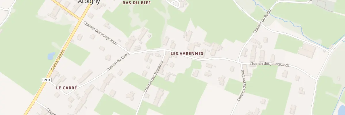 Plan du 312 Che des Jeangrands à Arbigny