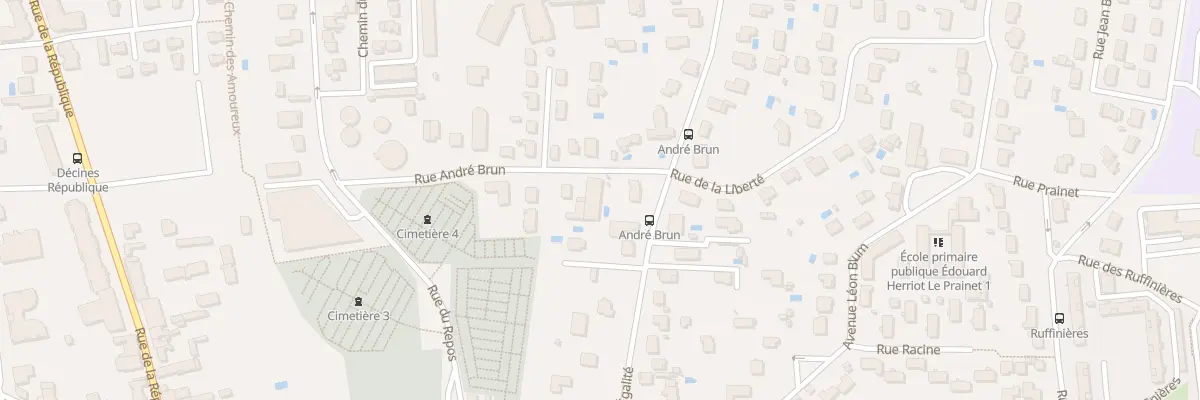 Plan du 1 Rue André Brun à Décines-Charpieu