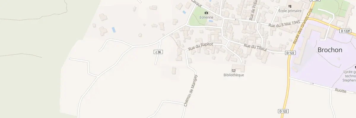 Plan du 2 Che de Mangay à Brochon