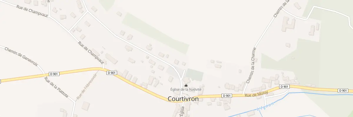 Plan du 2 Rue de la Combe Boulanger à Courtivron