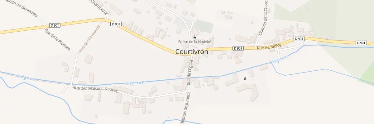 Plan du 2 Rue de l’Eglise à Courtivron