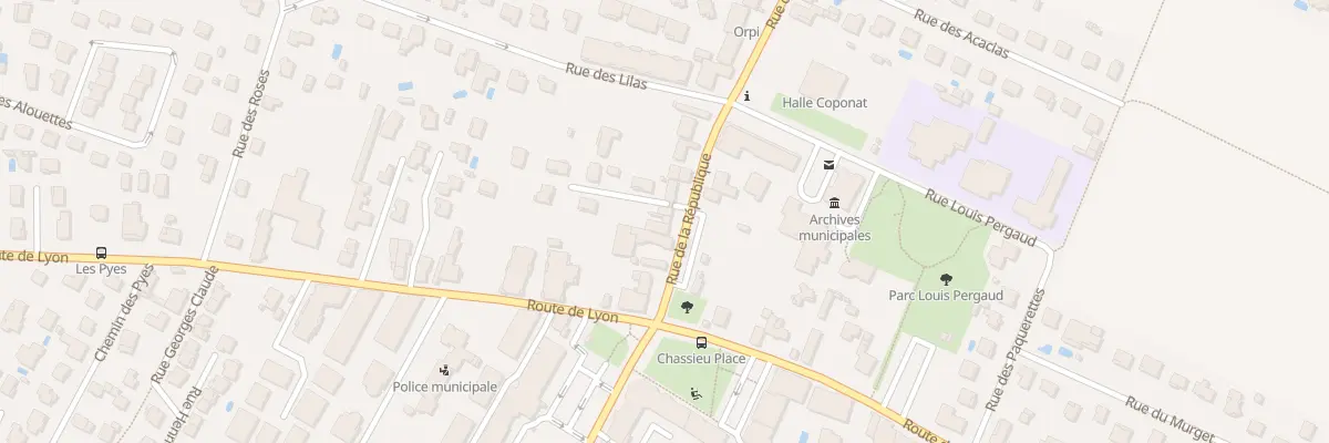 Plan du 11B Rue de la République à Chassieu