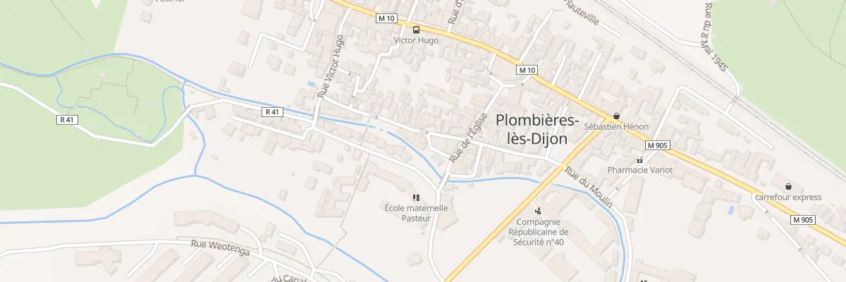 Plan du 15 Rue Pasteur à Plombières-lès-Dijon