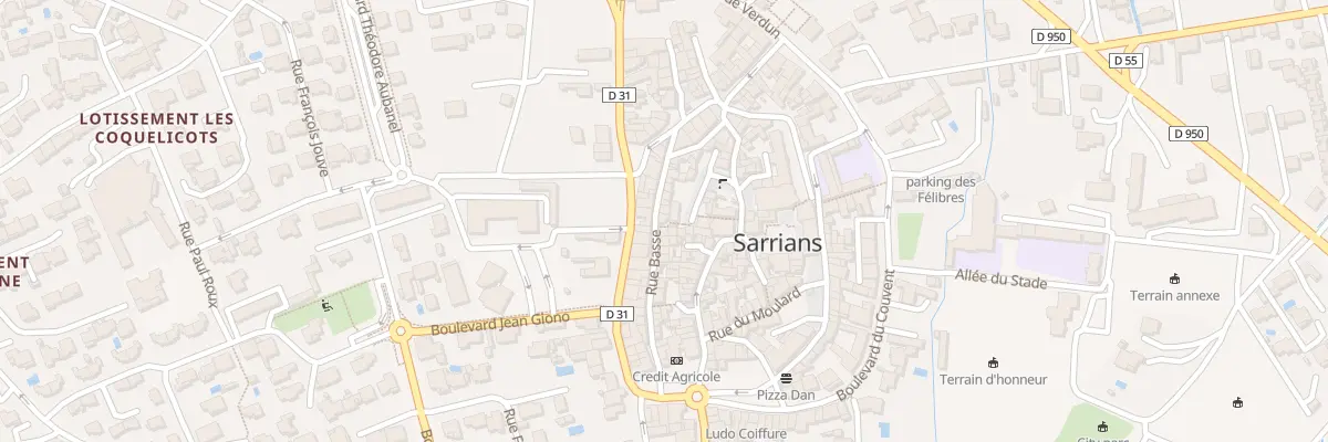 Plan du 71 Rue Basse à Sarrians