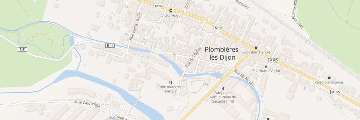 Plan du 13 Rue Pasteur à Plombières-lès-Dijon