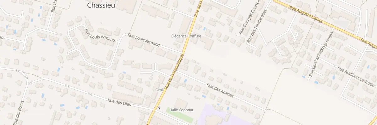 Plan du 28 Rue de la République à Chassieu