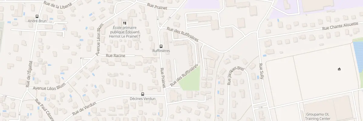 Plan du 8 Rue des Ruffinières à Décines-Charpieu
