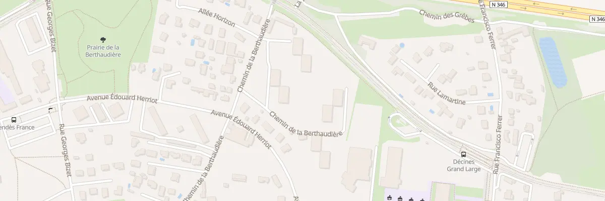Plan du 58 Che de la Berthaudière à Décines-Charpieu