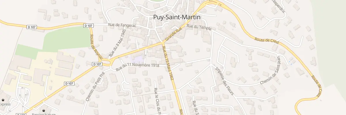Plan du 5 Rue du 19 Mars 1962 à Puy-Saint-Martin