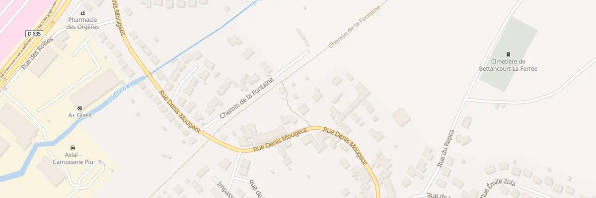 Plan du 25 Rue Denis Mougeot à Bettancourt-la-Ferrée