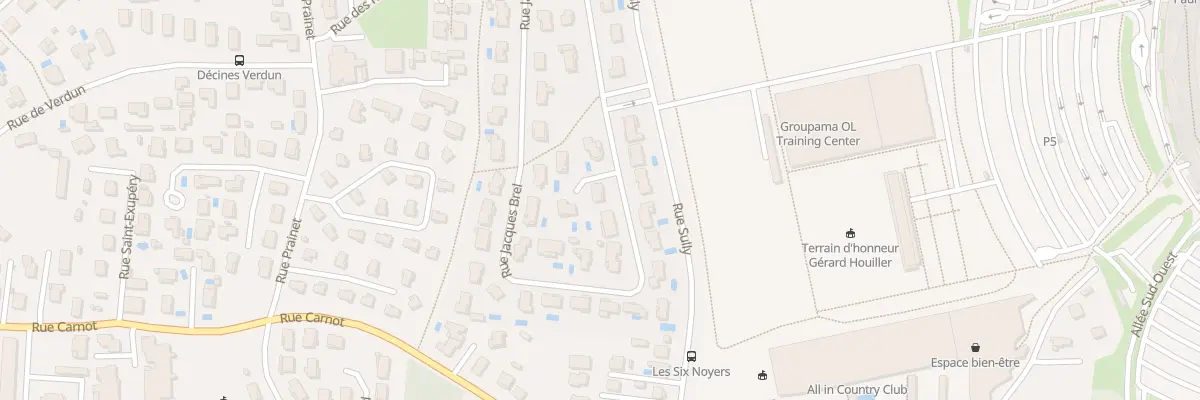 Plan du 8 Rue Jacques Brel à Décines-Charpieu