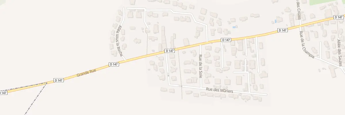 Plan du 1 Rue des Muriers à Toussieu