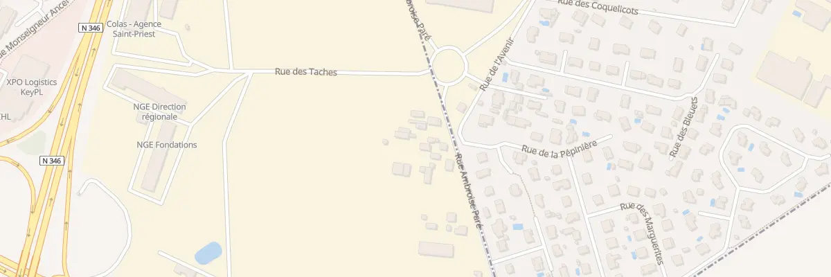 Plan du 70B Rue Ambroise Paré à Saint-Priest