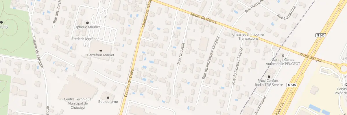 Plan du 8 Rue Nouvelle à Chassieu