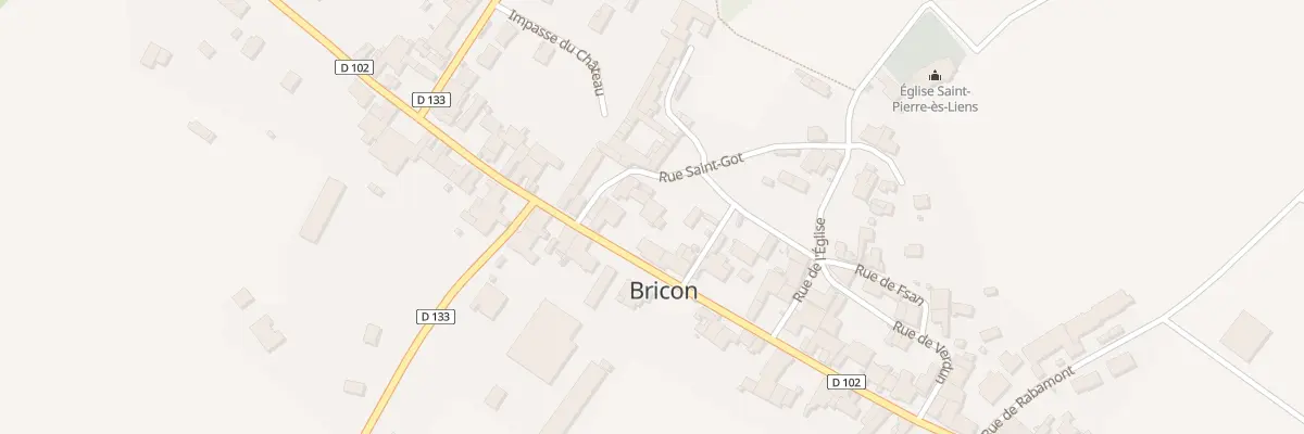 Plan du 54 Rue du Marechal Leclerc à Bricon