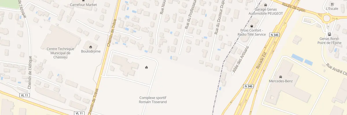 Plan du 20 Rue du Prof Dargent à Chassieu