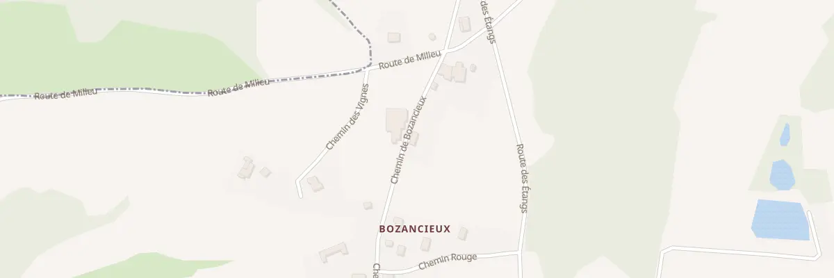 Plan du 1740 Che de Bozancieux à Montseveroux
