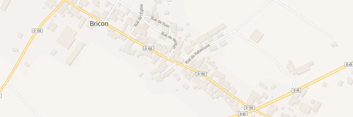 Plan du 28 Rue du Marechal Leclerc à Bricon