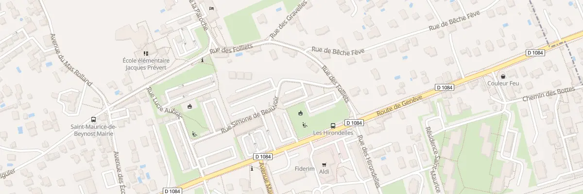 Plan du 1 Rue Simone de Beauvoir à Saint-Maurice-de-Beynost