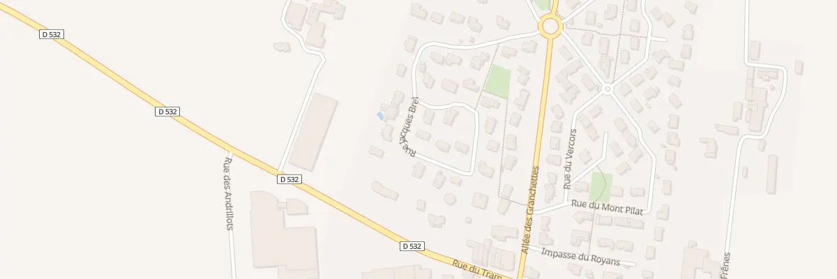 Plan du 15 Rue Jacques Brel à Granges-les-Beaumont