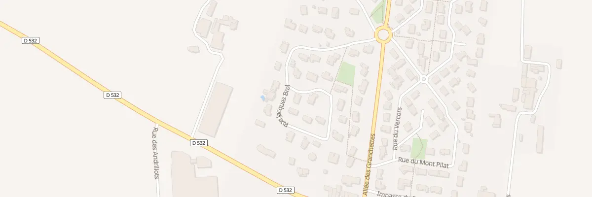 Plan du 13A Rue Jacques Brel à Granges-les-Beaumont