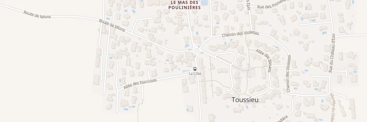 Plan de La Petite Cote à Toussieu