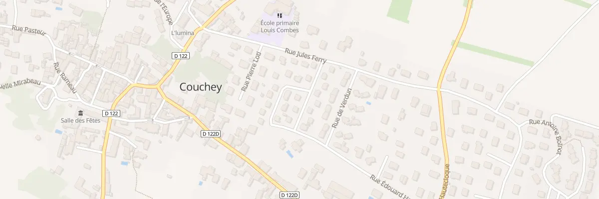Plan du 6 Rue Aristide Briand à Couchey