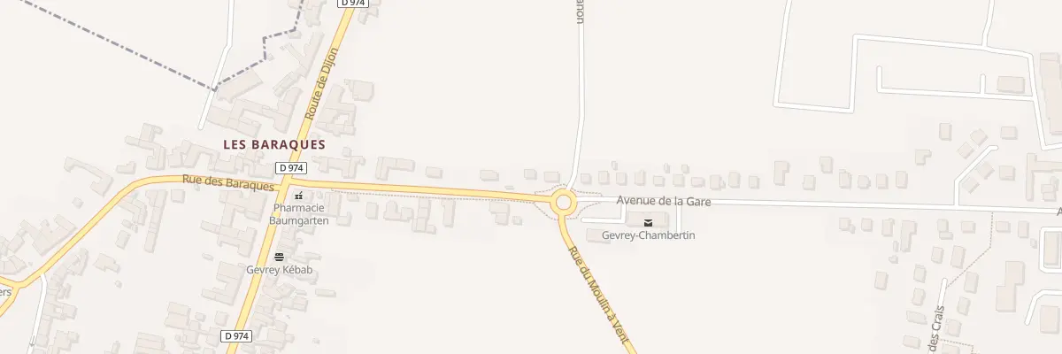 Plan du 22 Av de la Gare à Gevrey-Chambertin