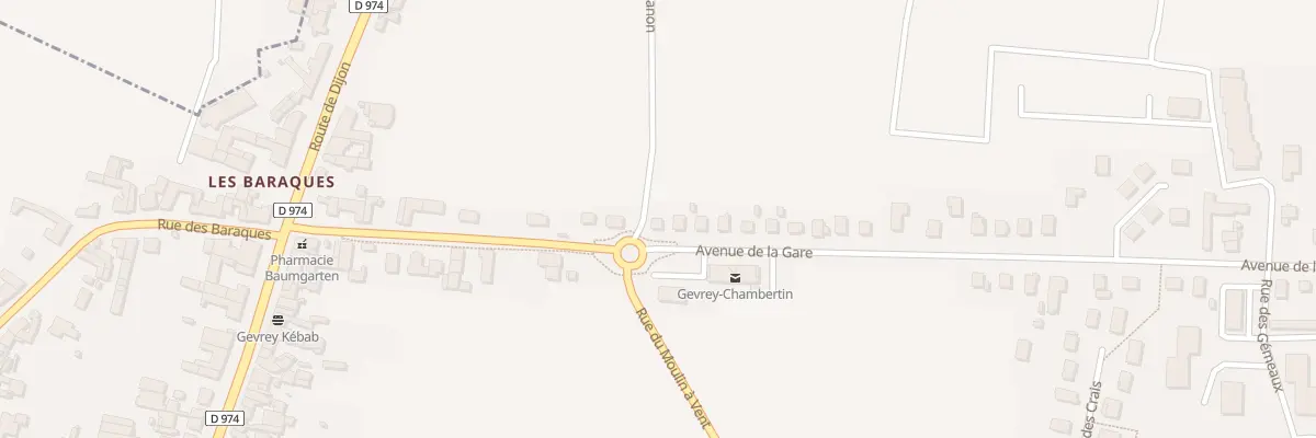 Plan du 26 Av de la Gare à Gevrey-Chambertin