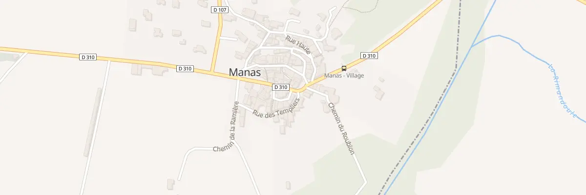 Plan du 1 Pl de l’Église à Manas